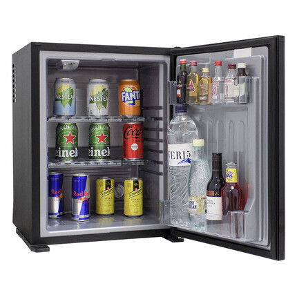 Mini Frigo Nero 38L Mini Bar FrigoBar TOTALMENTE SILENZIOSO - Basso consumo